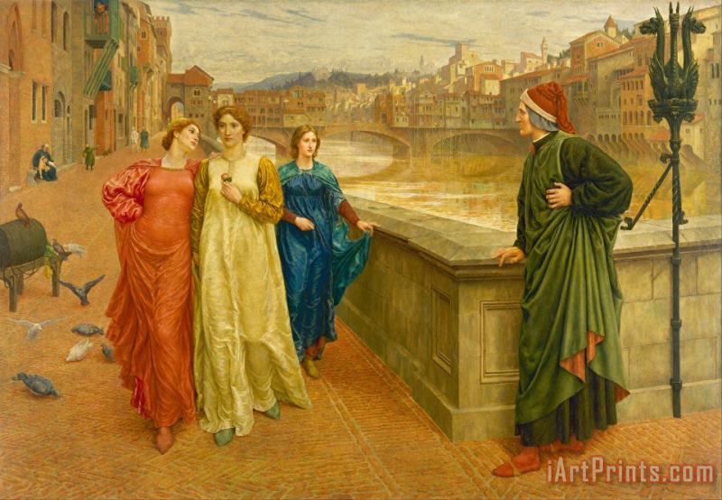 Henry Holiday Dante And Beatrice Art Painting