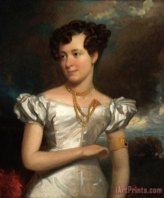 Henry Inman Portrait of Clara Fisher Art Painting