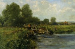Henry John Yeend King The River Thames at Pangbourne painting
