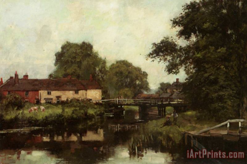 Woolhampton on The Kennet painting - Henry John Yeend King Woolhampton on The Kennet Art Print