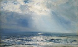 Henry Moore A Sunbeam over the Sea painting
