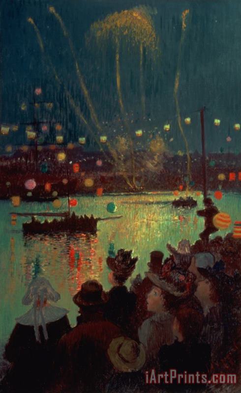 Bastille Day at Lorient painting - Henry Moret Bastille Day at Lorient Art Print