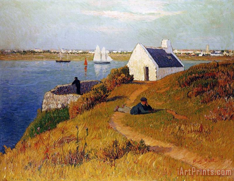 View of Lorient in Brittany painting - Henry Moret View of Lorient in Brittany Art Print