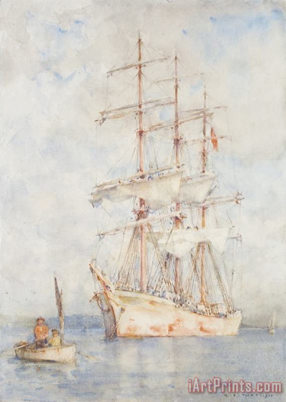 The White Ship painting - Henry Scott Tuke The White Ship Art Print
