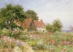 Henry Sutton Palmer A Cottage Garden painting
