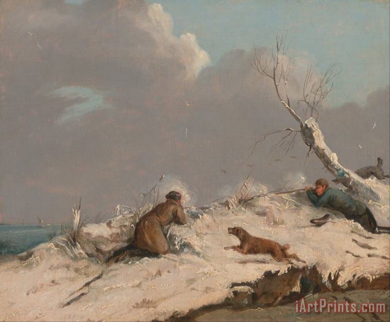 Duck Shooting in Winter painting - Henry Thomas Alken Duck Shooting in Winter Art Print