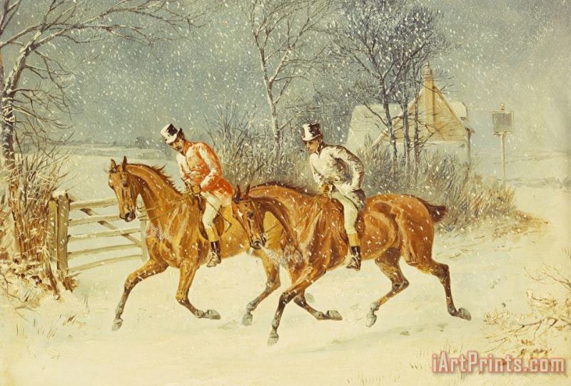 Henry Thomas Alken Going Out In A Snowstorm Art Painting