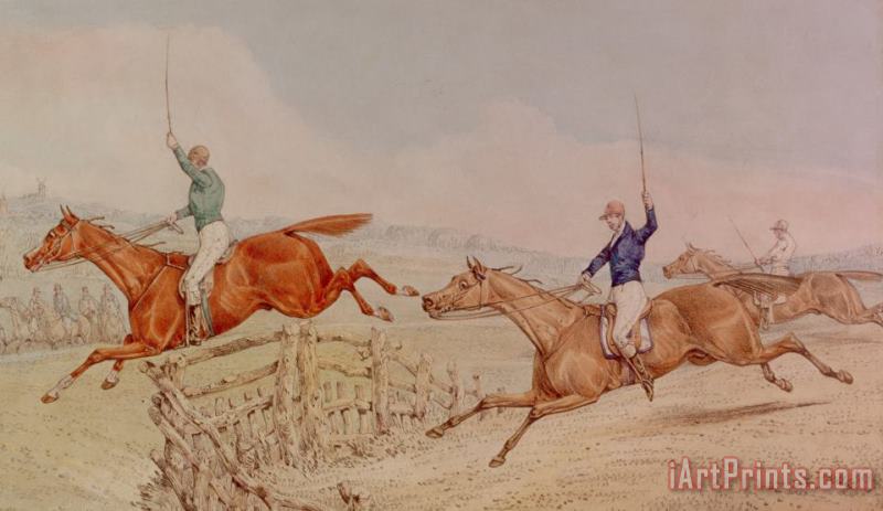 Jumping A Fence painting - Henry Thomas Alken Jumping A Fence Art Print