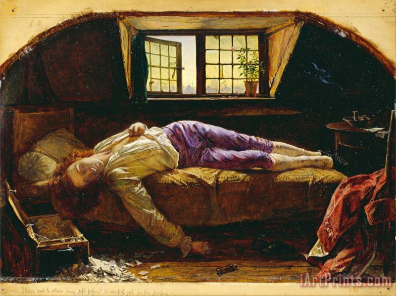 The Death of Chatterton painting - Henry Wallis The Death of Chatterton Art Print
