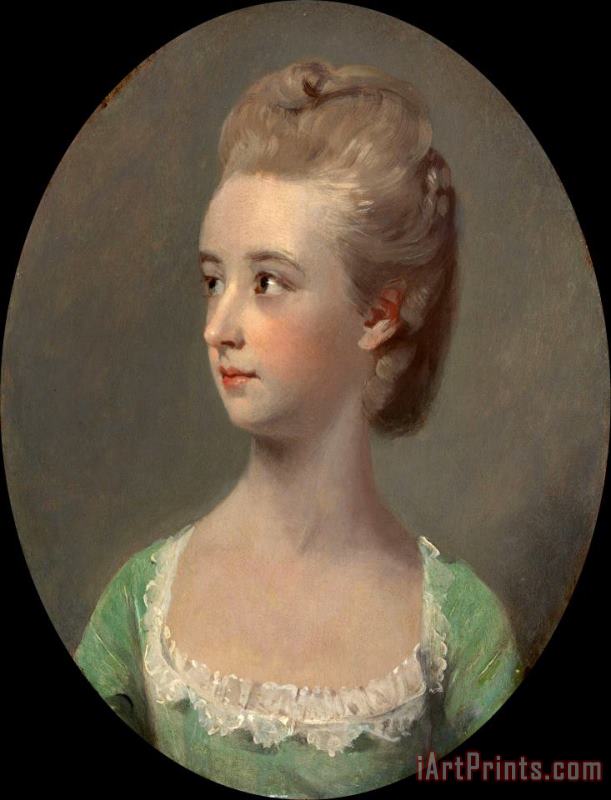Henry Walton Portrait of a Young Woman, Possibly Miss Nettlethorpe Art Painting