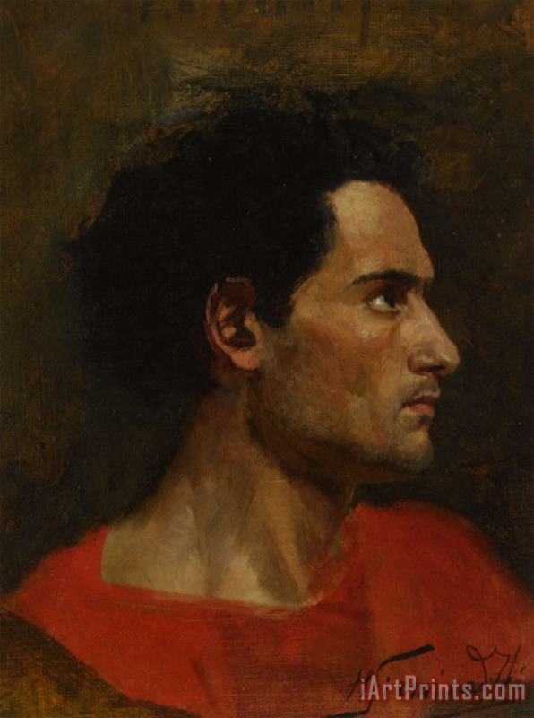 Henryk Hector Siemiradzki Man in Profile Art Painting