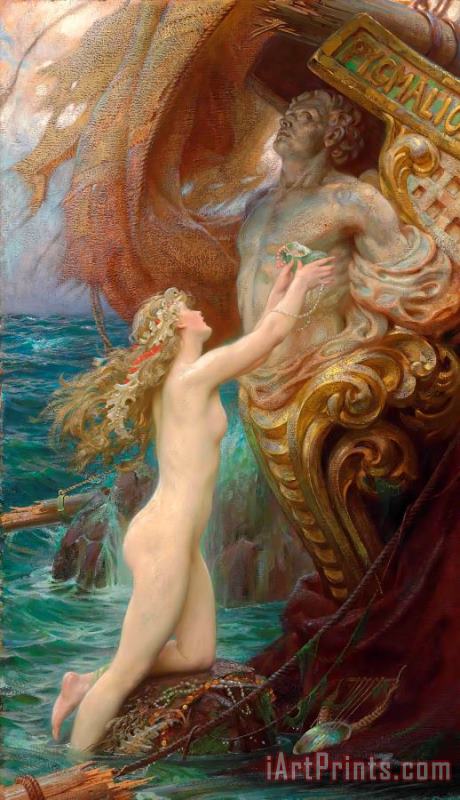 Herbert James Draper A Deep Sea Idyll, 1903 Art Print