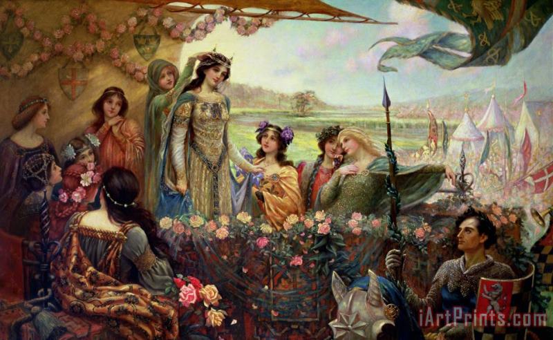 Herbert James Draper Lancelot and Guinevere Art Painting