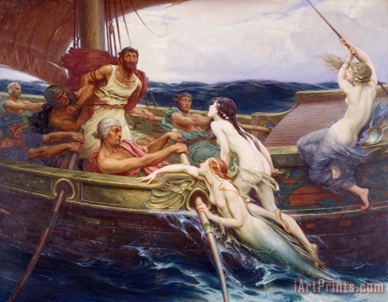 Ulysses and the Sirens painting - Herbert James Draper Ulysses and the Sirens Art Print