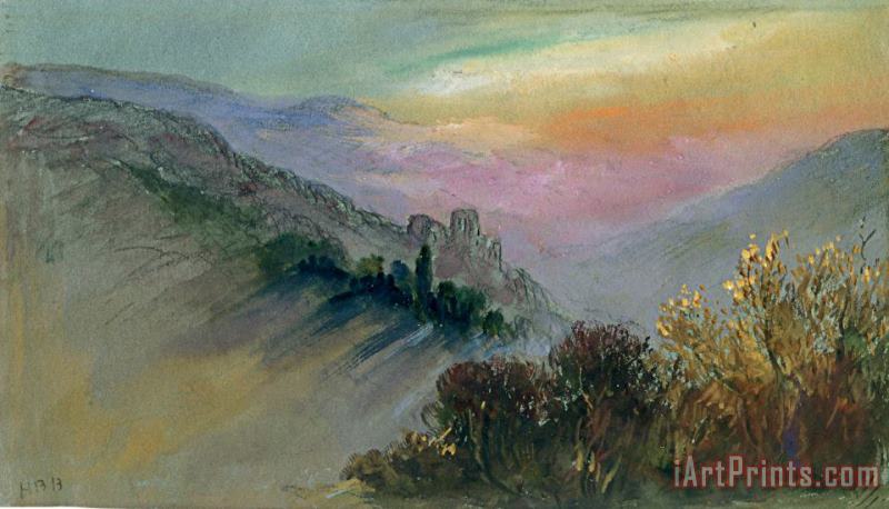 Mountain Landscape painting - Hercules Brabazon Mountain Landscape Art Print