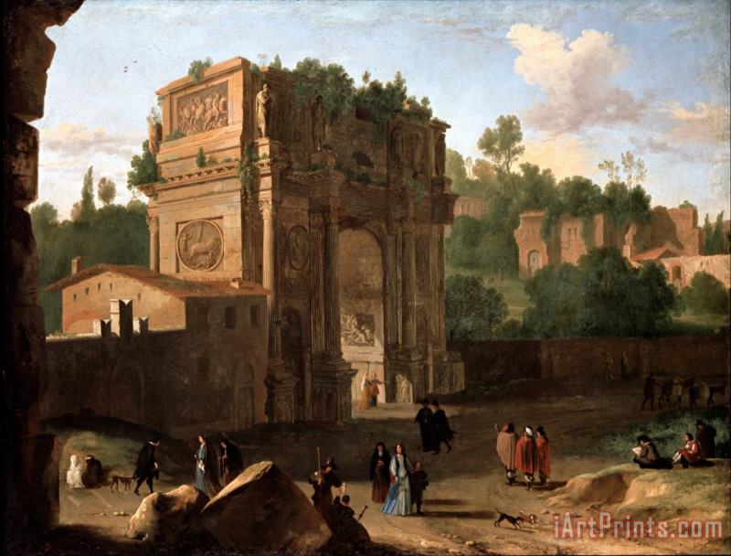 Herman Van Swanevelt The Arch of Constantine, Rome Art Print