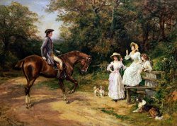 Heywood Hardy A Meeting By A Stile painting