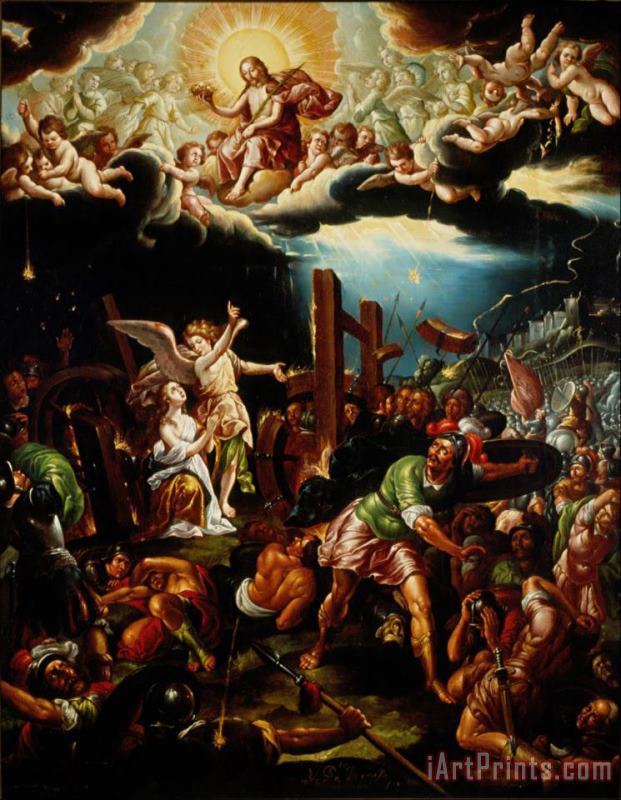 The Martyrdom of Saint Catherine of Alexandria painting - Hipolito De Rioja The Martyrdom of Saint Catherine of Alexandria Art Print