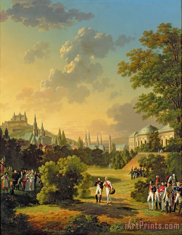Hippolyte Lecomte Meeting Between Napoleon I and Ferdinand III Art Print