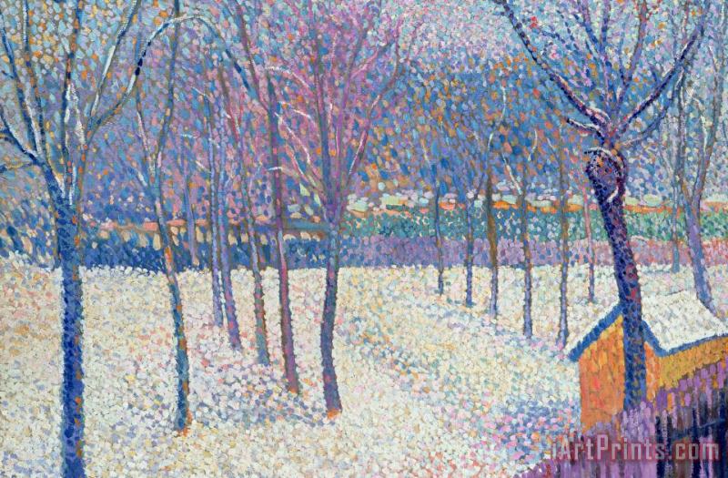 Hippolyte Petitjean The Orchard Under The Snow Art Print