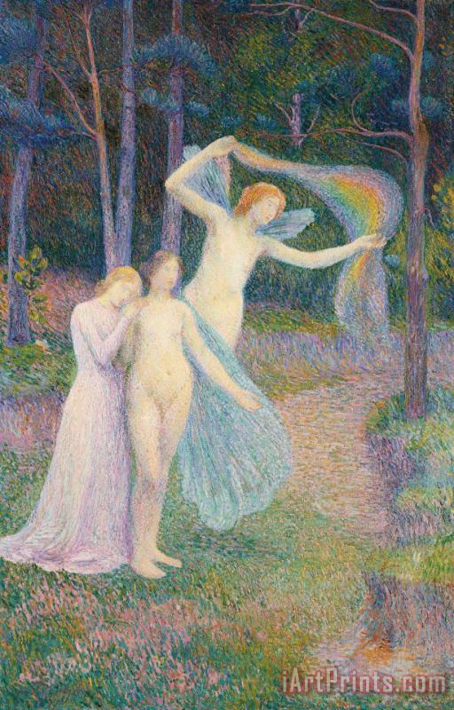 Women Amongst The Trees painting - Hippolyte Petitjean Women Amongst The Trees Art Print