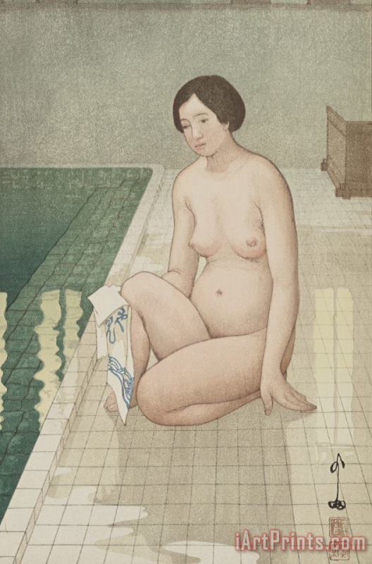 Hiroshi Yoshida Atami Hot Spring (atami No Onsen) Art Print