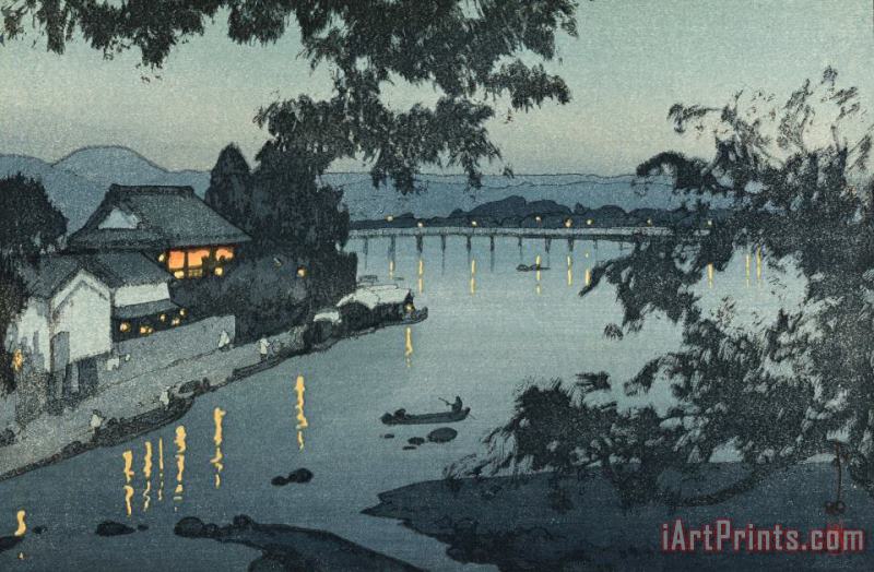 Hiroshi Yoshida Chikugo River, Evening (chikugogawa No Yube) Art Print