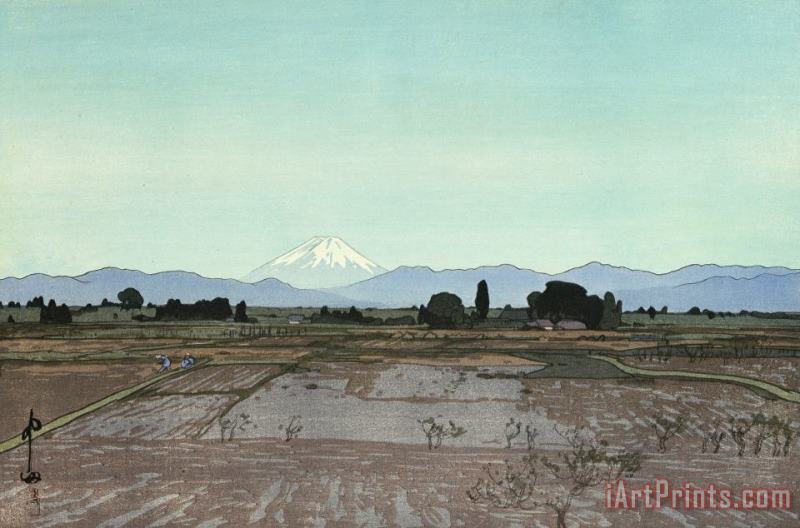 Hiroshi Yoshida Fuji Mountain From Musashino (musashino), From The Series Ten Views of Fuji (fuji Jikkei) Art Painting
