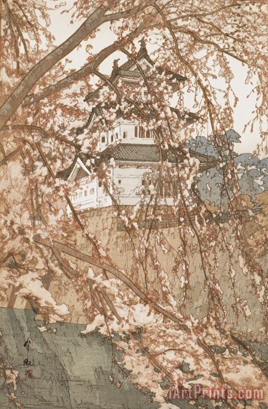 Hirosaki Castle, Showa Period painting - Hiroshi Yoshida Hirosaki Castle, Showa Period Art Print