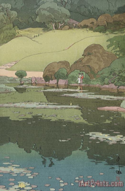 Hiroshi Yoshida In The Botanical Garden (shokubutsu En No Suiren), From The Series Twelve Views of Tokyo (tokyo Ju Ni Dai) Art Print