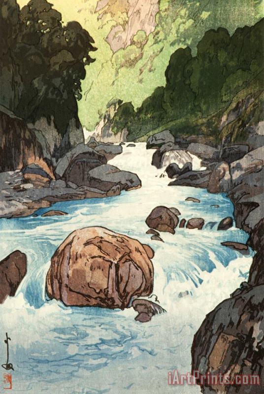 Hiroshi Yoshida Kurobe River (kurobe Gawa), From The Series Japanese Alps, One of Twelve Subjects (nihon Arupusu Ju Ni Dai No Uchi) Art Print