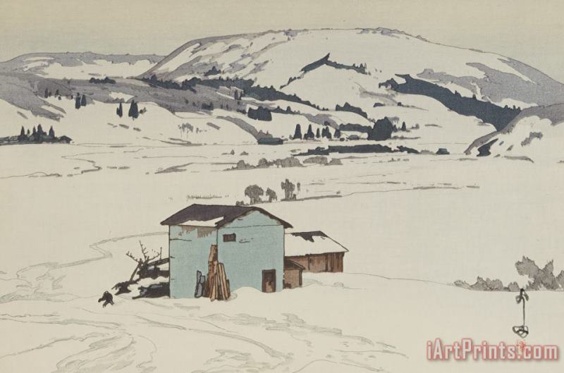 Winter in Taguchi (taguchi No Fuyu) painting - Hiroshi Yoshida Winter in Taguchi (taguchi No Fuyu) Art Print