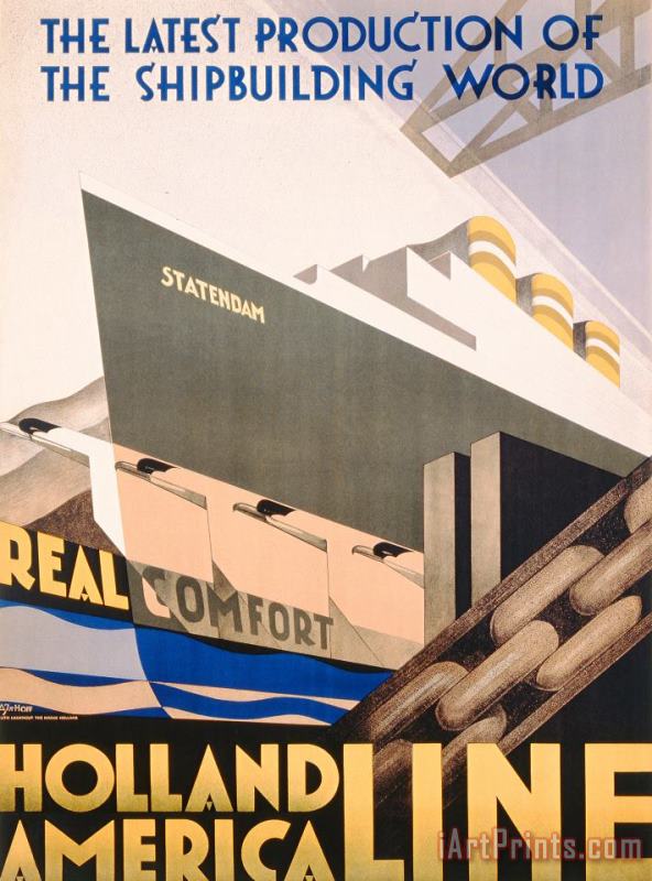 Hoff Advertisement For The Holland America Line Art Print