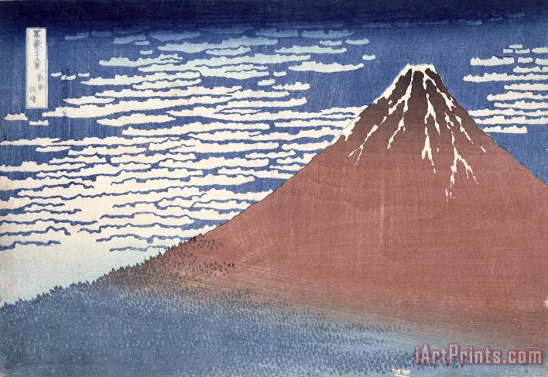 Hokusai Fine weather with South wind Art Print