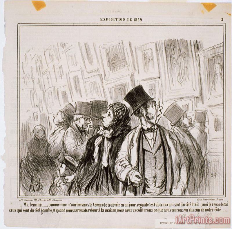 Exposition De 1859 Ma Femme…comme Nous N'aurions Pas... painting - Honore Daumier Exposition De 1859 Ma Femme…comme Nous N'aurions Pas... Art Print