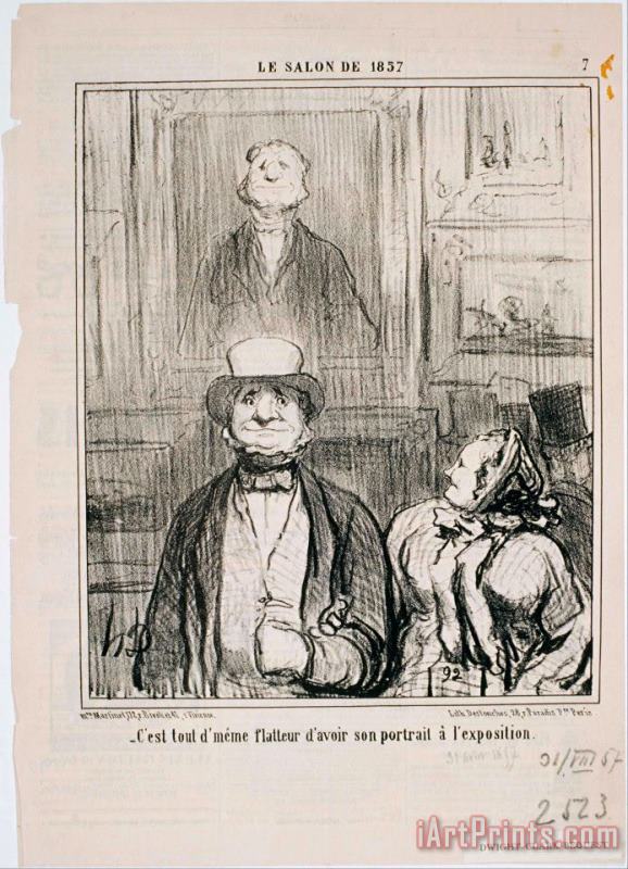 Honore Daumier Le Salon De 1857 Comment, C'est Dans Cette Cave Que… Art Print