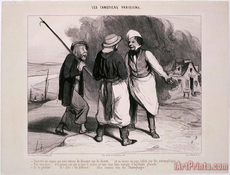 Honore Daumier Les Canotiers Parisiens Tiens! Moi Qui Croyais Que Nous Venions De Decouvrir… Art Painting