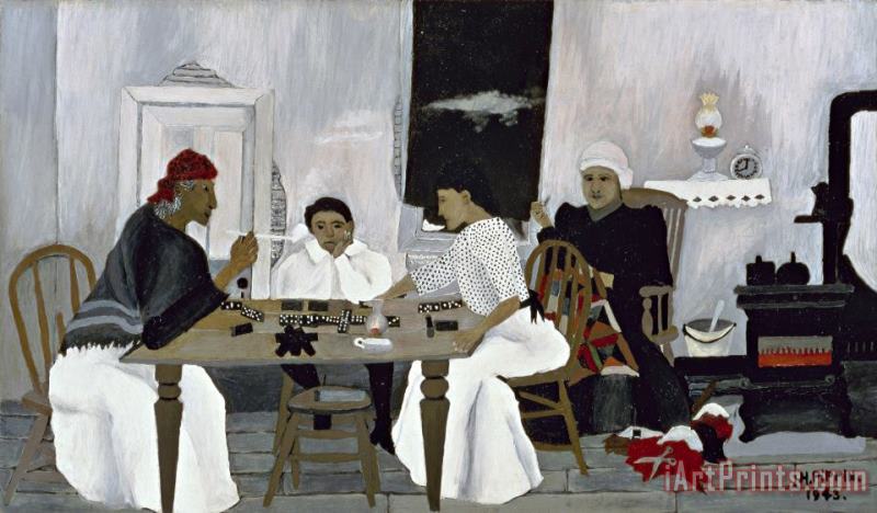 Domino Players painting - Horace Pippin Domino Players Art Print