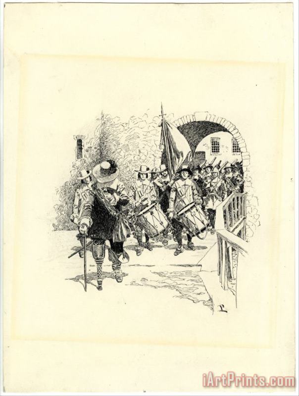 Howard Pyle Tailpiece for The Evolution of New York, II (was Called Peter Stuyvesant) Art Painting
