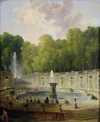 Hubert Robert Washerwomen in a Park