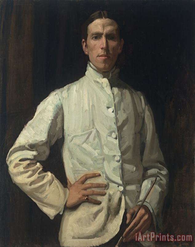 Hugh Ramsay Self Portrait in White Jacket Art Painting