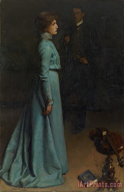 The Lady in Blue (mr And Mrs J's Macdonald) painting - Hugh Ramsay The Lady in Blue (mr And Mrs J's Macdonald) Art Print