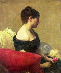 Ignace Henri Jean Fantin-Latour Portrait of Madame Maitre painting