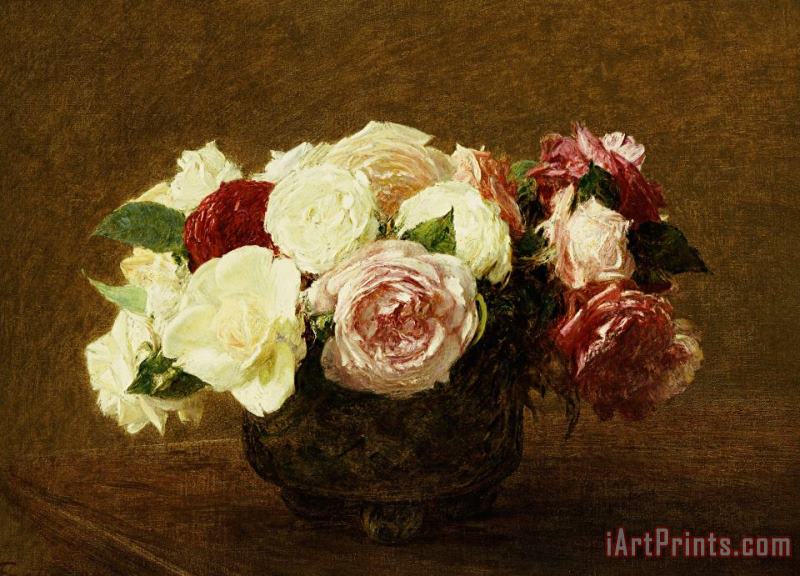 Ignace Henri Jean Fantin-Latour Roses Art Print