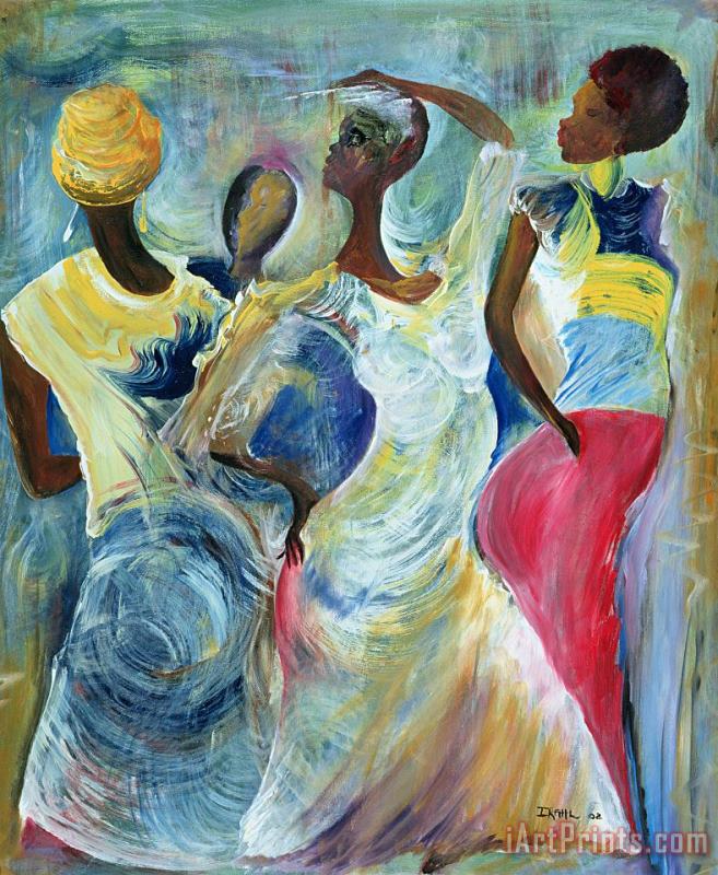 Sister Act painting - Ikahl Beckford Sister Act Art Print