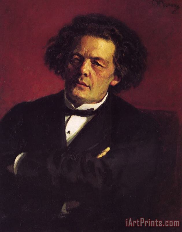 Il'ya Repin Portrait of The Pianist, Conductor, And Composer, Anton Grigorievich Rubinstein Art Painting