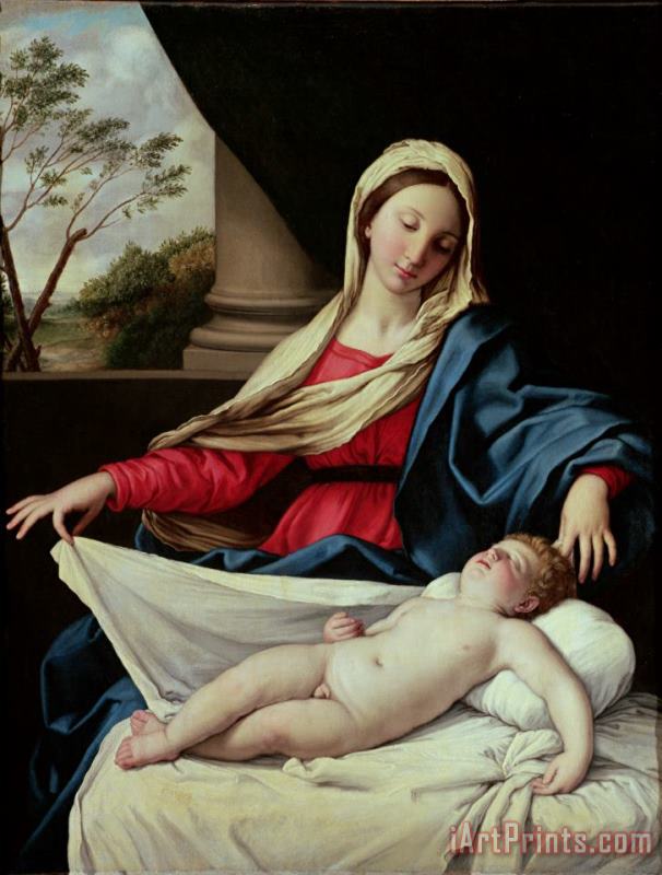 Il Sassoferrato Madonna and Child Art Painting