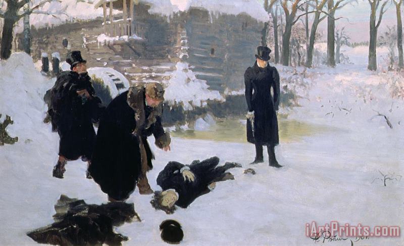 Ilya Efimovich Repin The Duel Art Painting