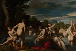 Ippolito Scarsella Nymphs At The Bath painting