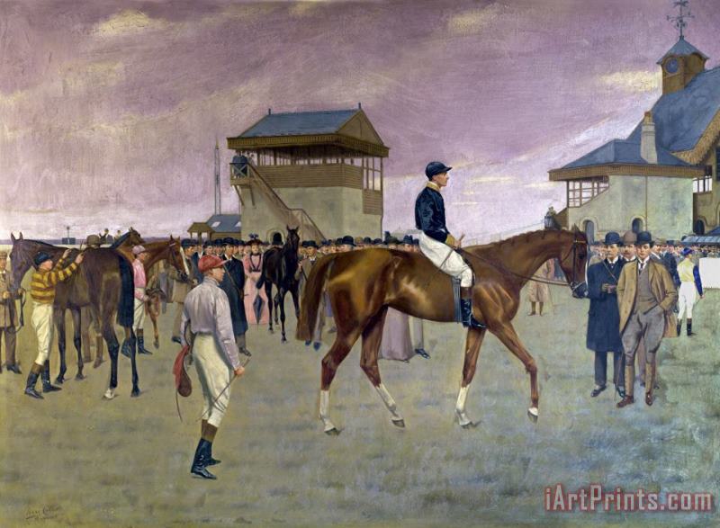 The Owner's Enclosure Newmarket painting - Isaac Cullen The Owner's Enclosure Newmarket Art Print